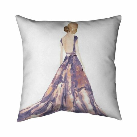 BEGIN HOME DECOR 26 x 26 in. Purple Prom Dress-Double Sided Print Indoor Pillow 5541-2626-FA32-1